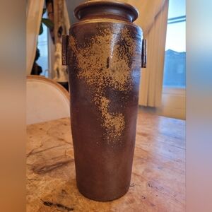 Traditional Japanese Bizen Ware Bizen-yaki Rustic Brutalist Pottery Vase